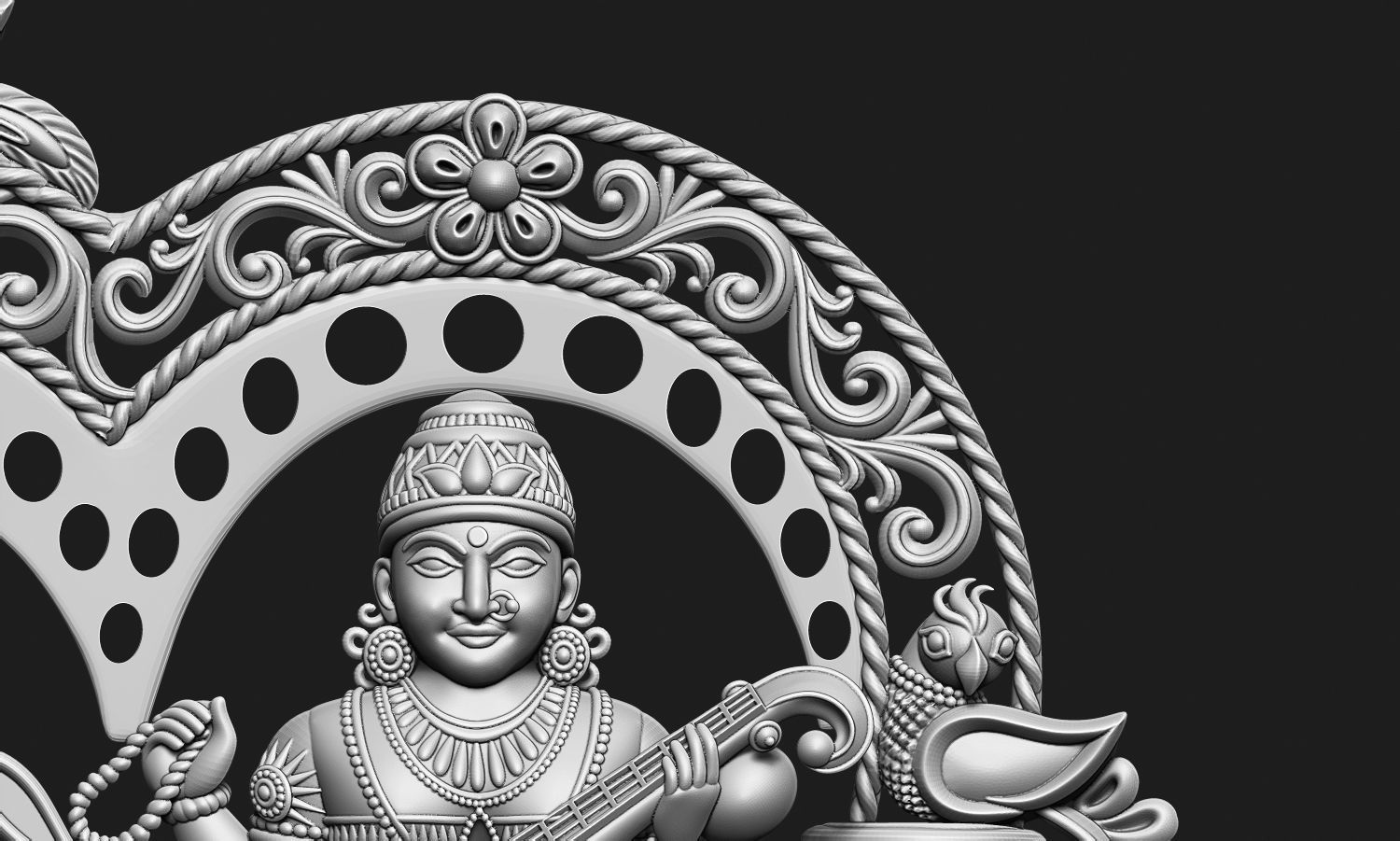 Laxmi Ganesha Saraswati 3D print model_14