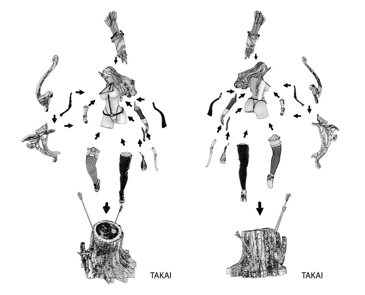 Fantasy 3D Print Pin Up Figurines - Elvin Mistress Army 3D Model Collection_7