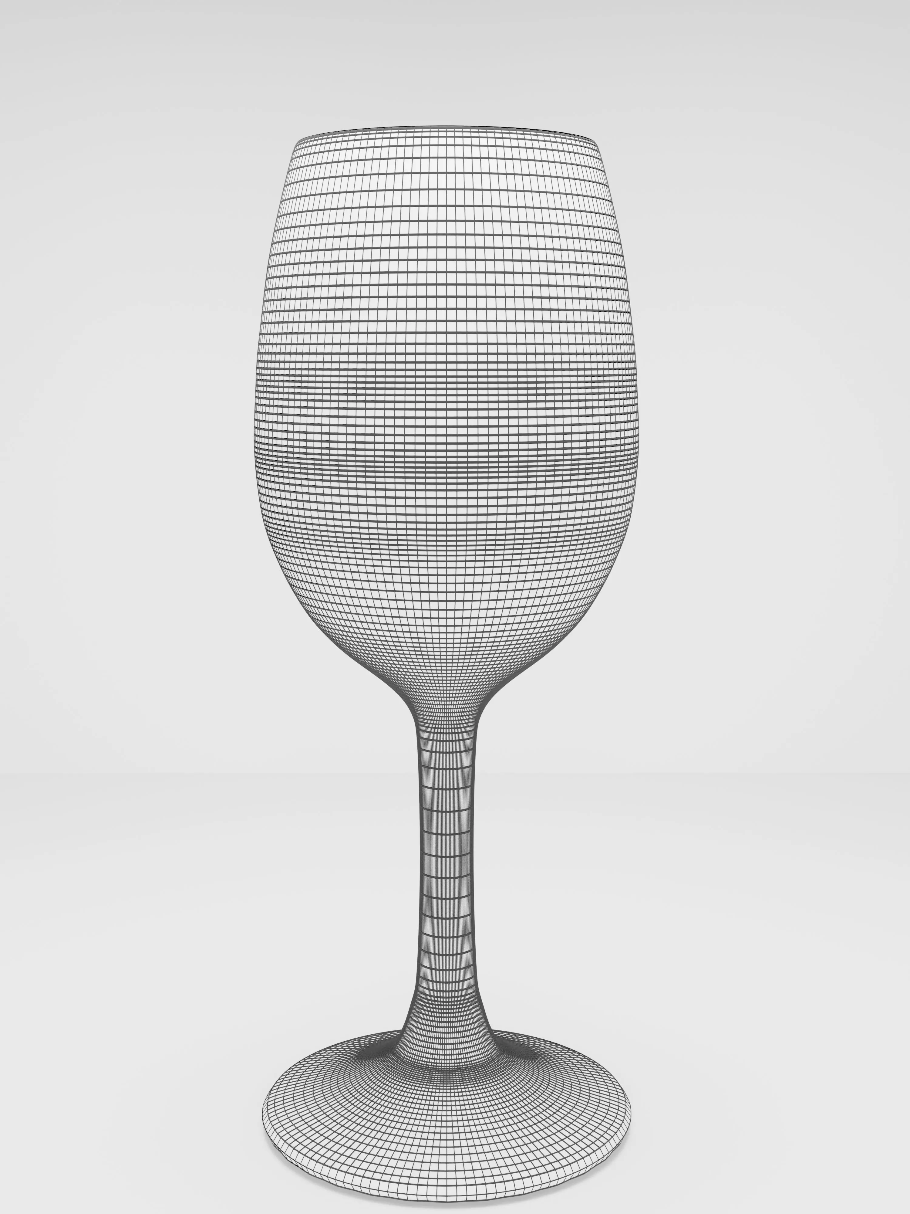 3D Wine glass High quality Free low-poly 3D model_0