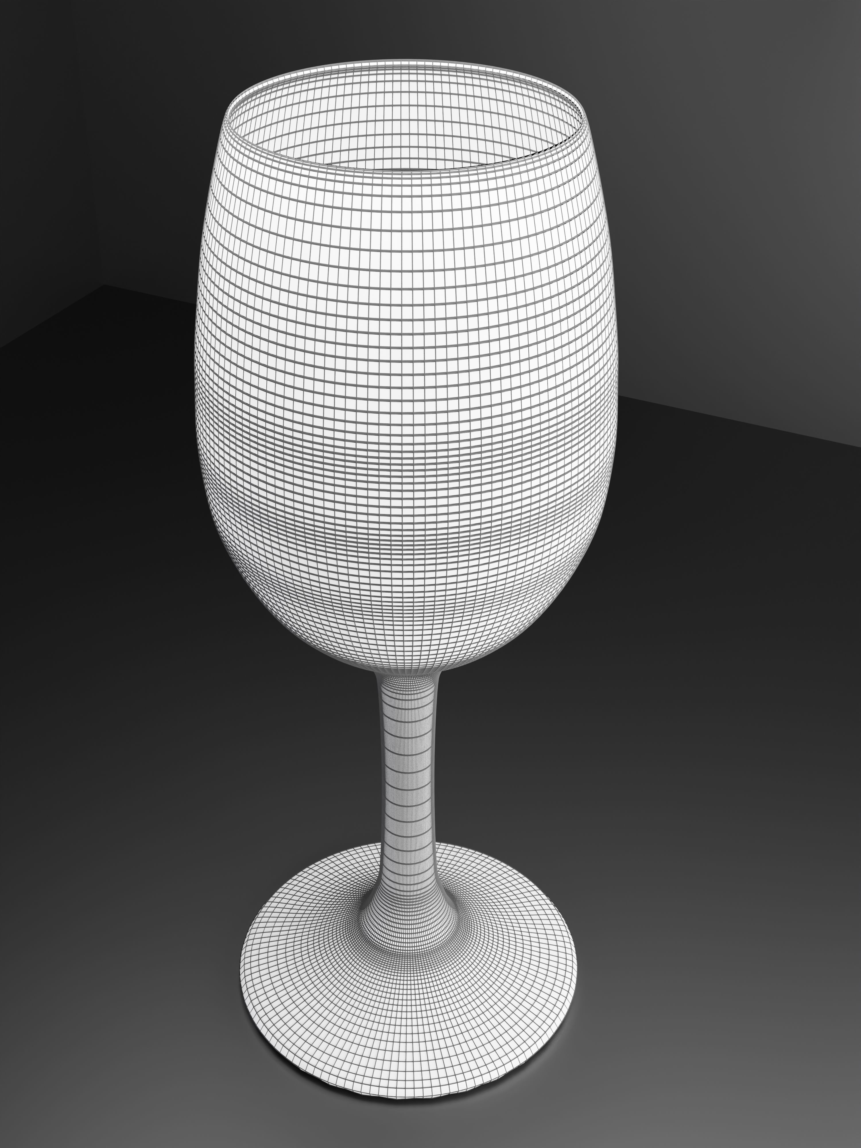 3D Wine glass High quality Free low-poly 3D model_3