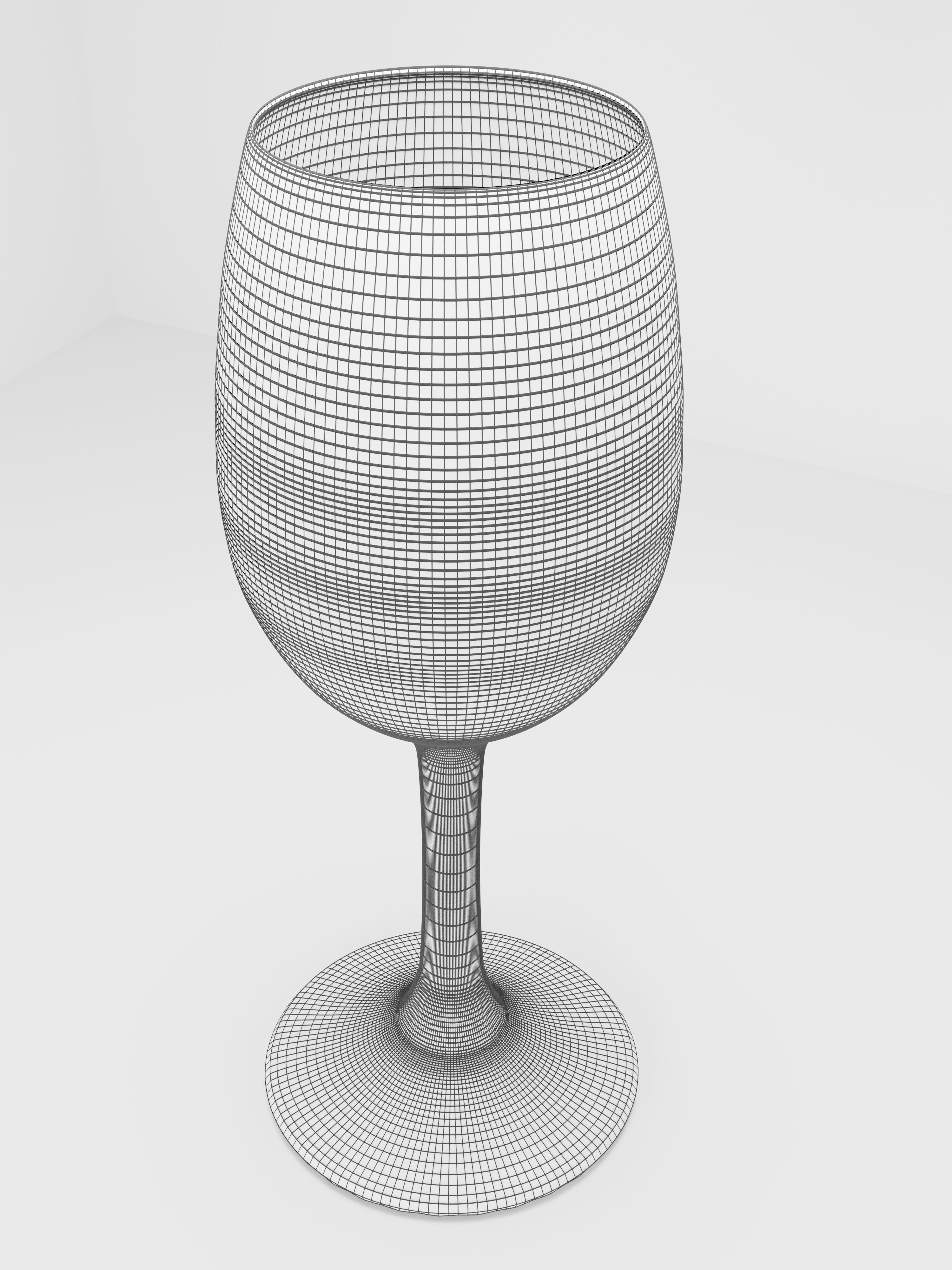 3D Wine glass High quality Free low-poly 3D model_1