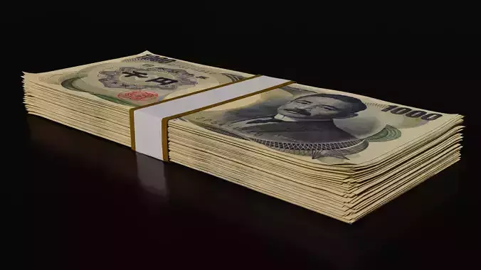 Money Stack - 1000 Yen - Coins -High Quality 3D model 3D model