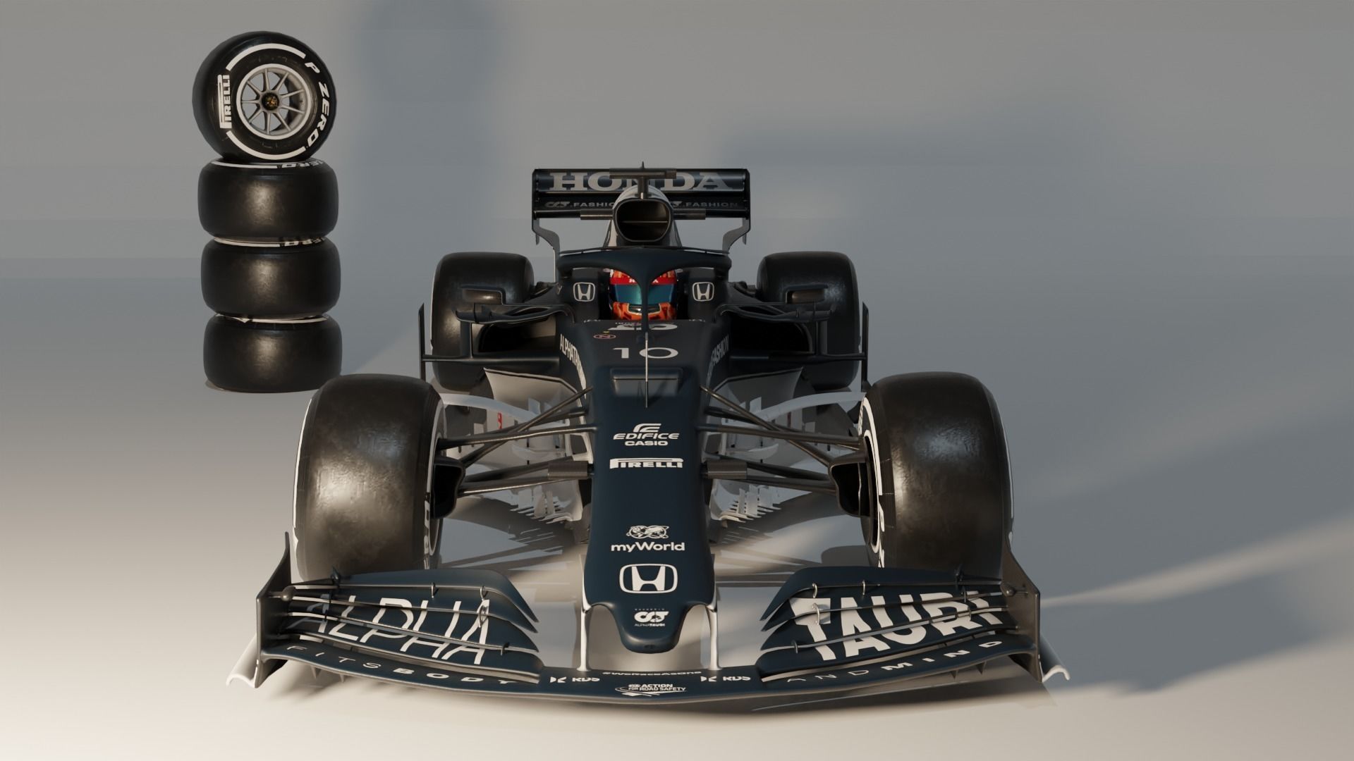 Scuderia Alpha Tauri 2021 AT2  3D model_1