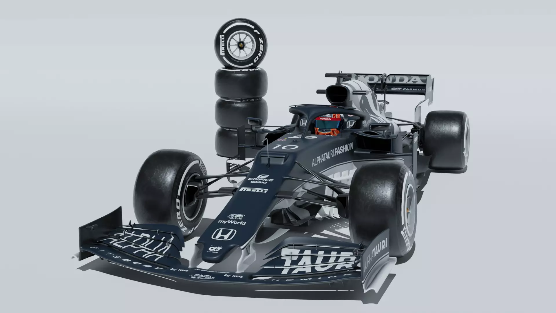 Scuderia Alpha Tauri 2021 AT2  3D model_0