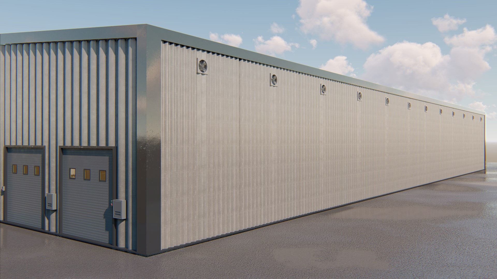 Warehouse filled with boxes and pallets Free 3D model_9