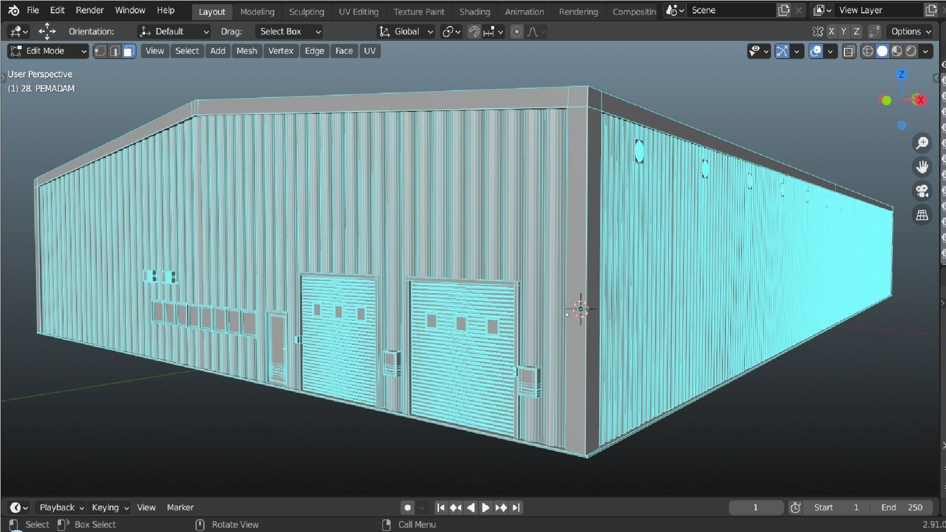 Warehouse filled with boxes and pallets Free 3D model_11