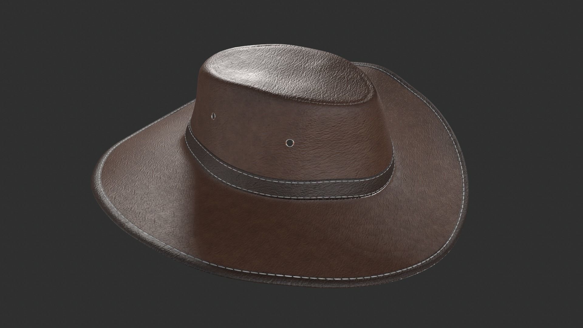 Cowboy hat 3D model_2