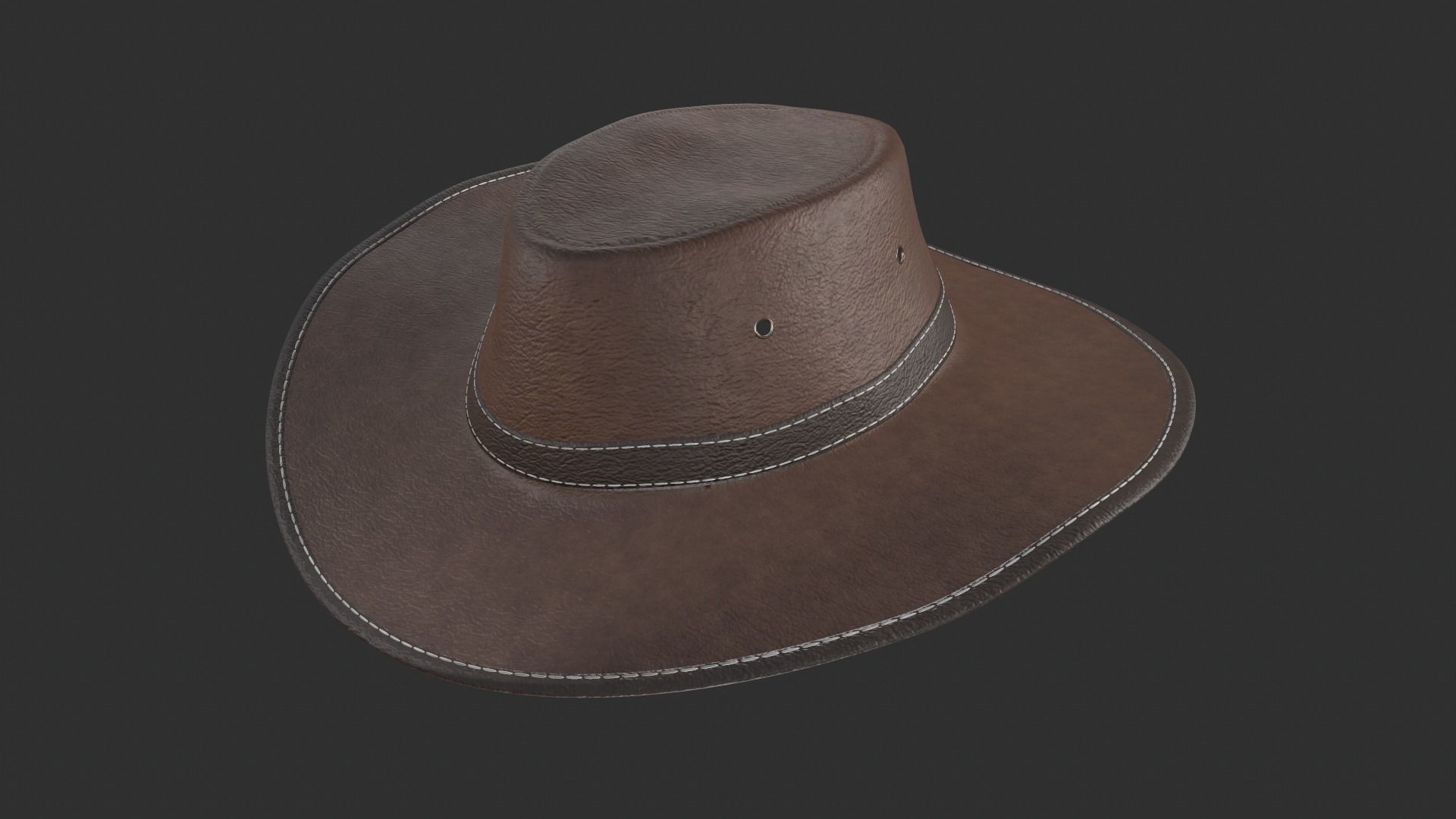 Cowboy hat 3D model_3
