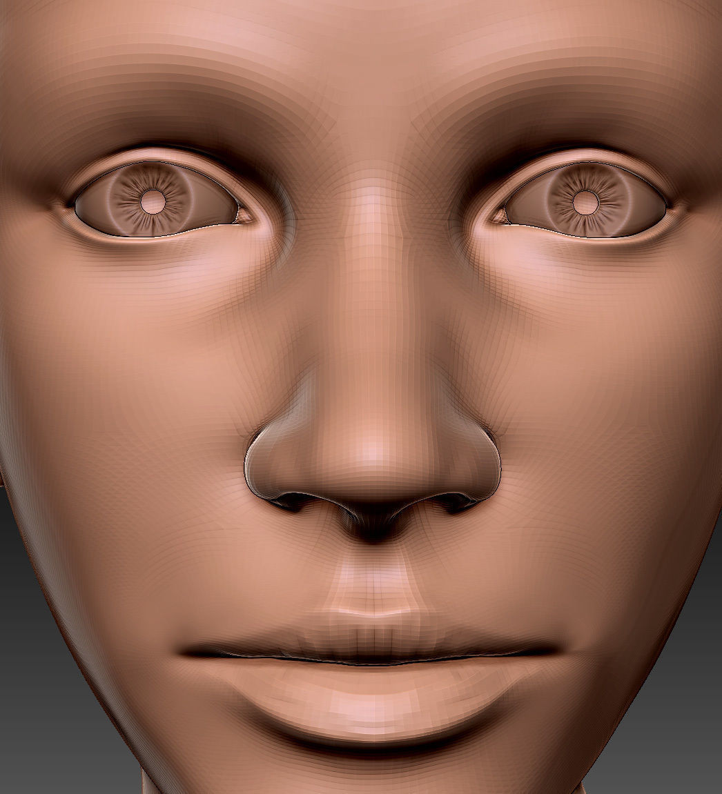 FEMALE HEAD 01 3D print model_6