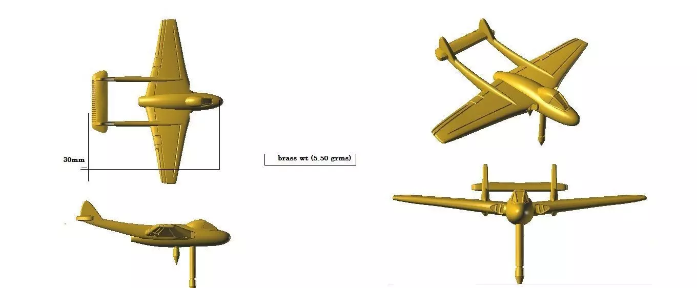 fighter jet pendant and keychain   3D print model_0