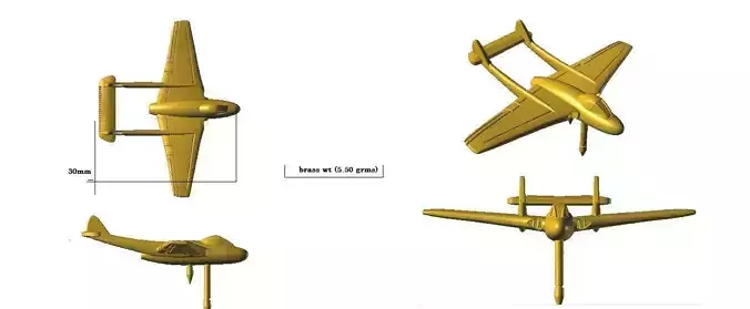 fighter jet pendant and keychain  