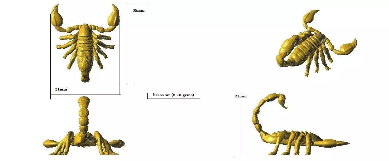 scorpion pendant 3D print model