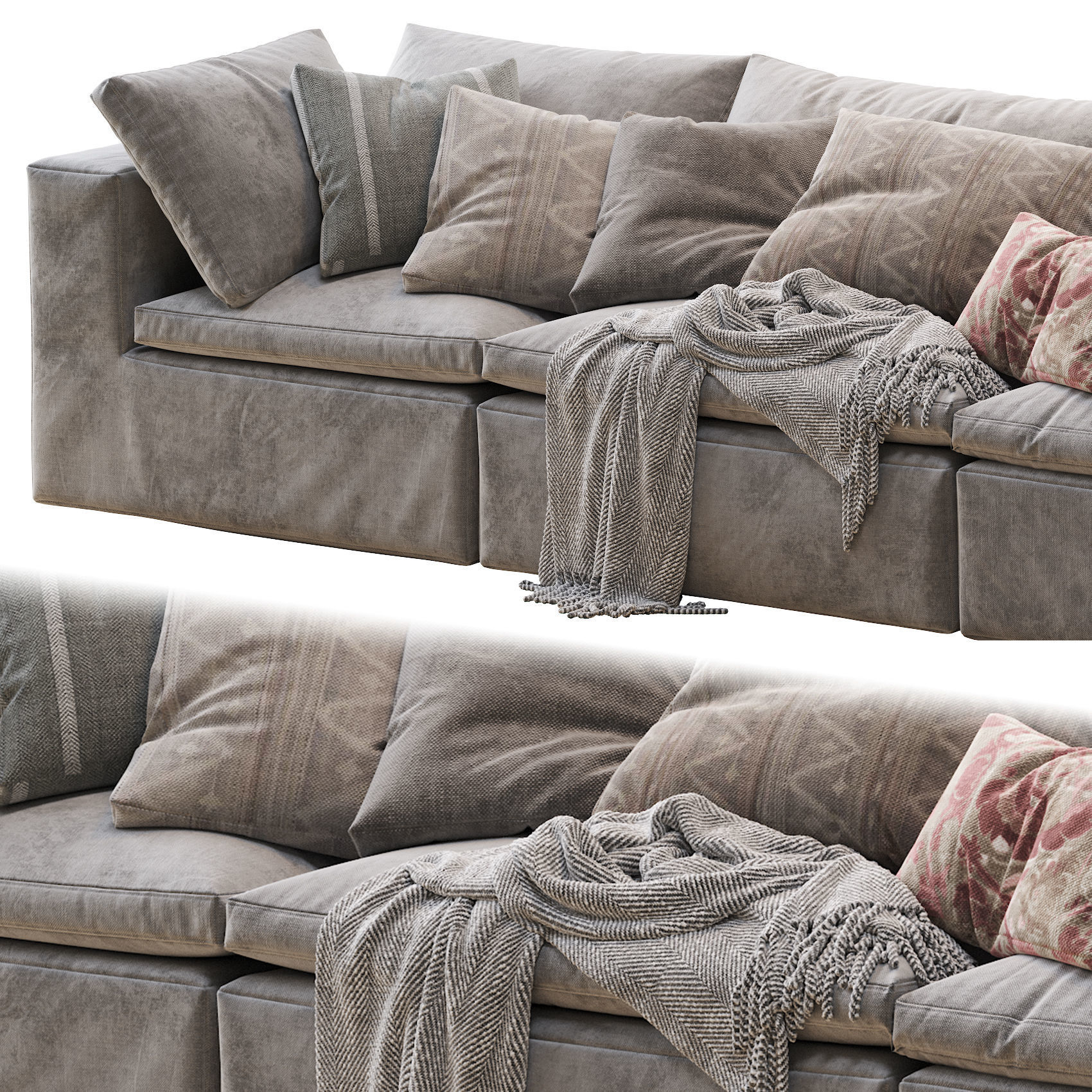 Andrew Martin - Truman Junior Grey Linen 3D model_2