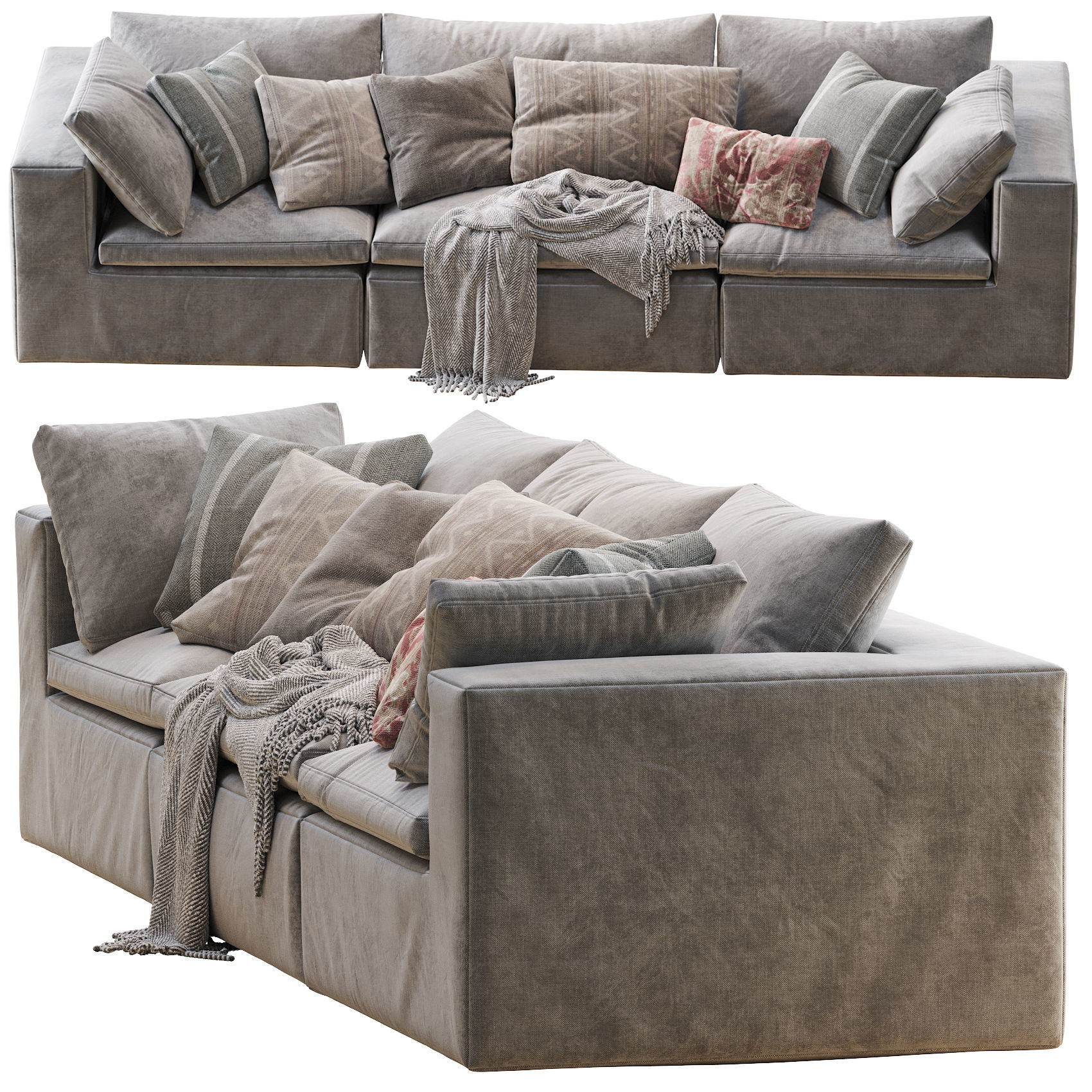 Andrew Martin - Truman Junior Grey Linen 3D model_1