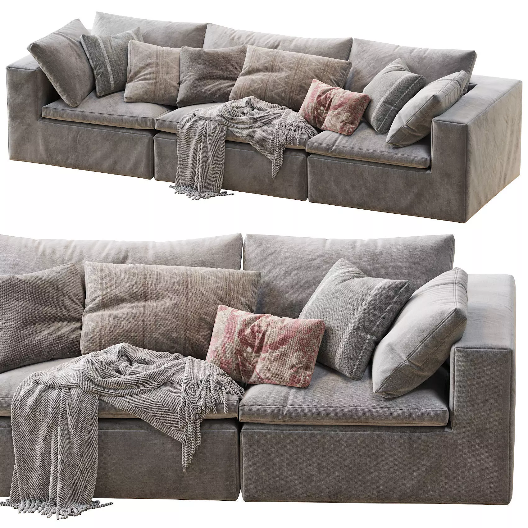 Andrew Martin - Truman Junior Grey Linen 3D model_0