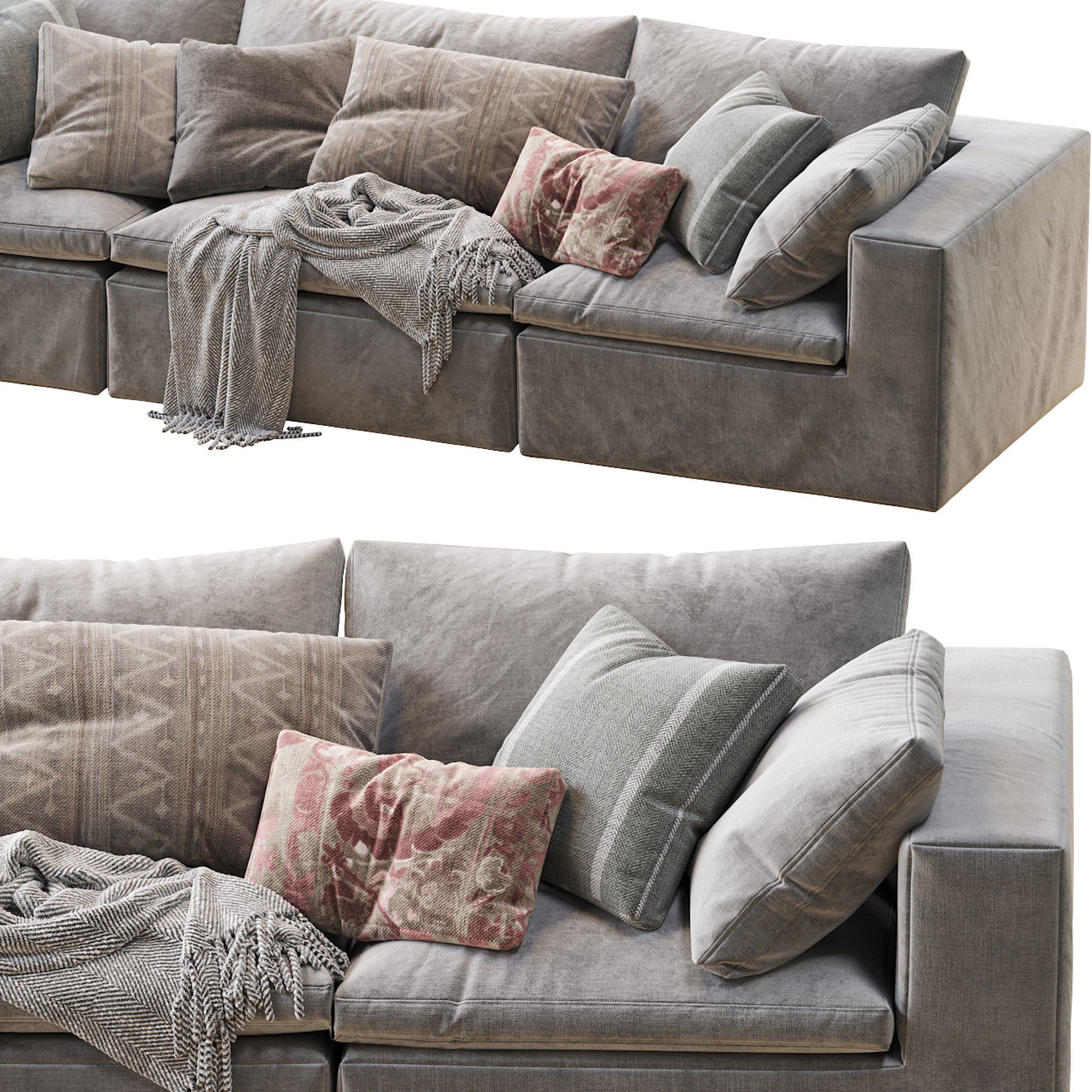 Andrew Martin - Truman Junior Grey Linen 3D model_4