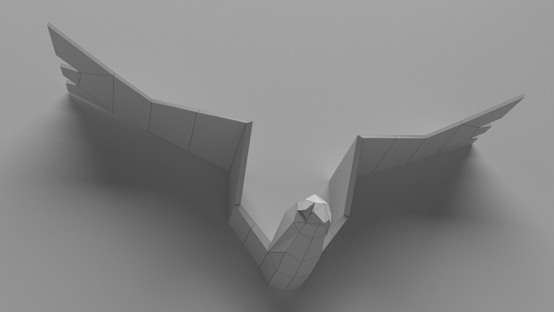 lowpoly Eagle 3D print model Low-poly 3D model wall art 3D print model_5