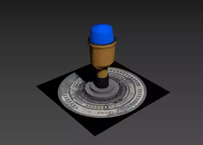 Airport Taxiway Edge light model Low-poly 3D model