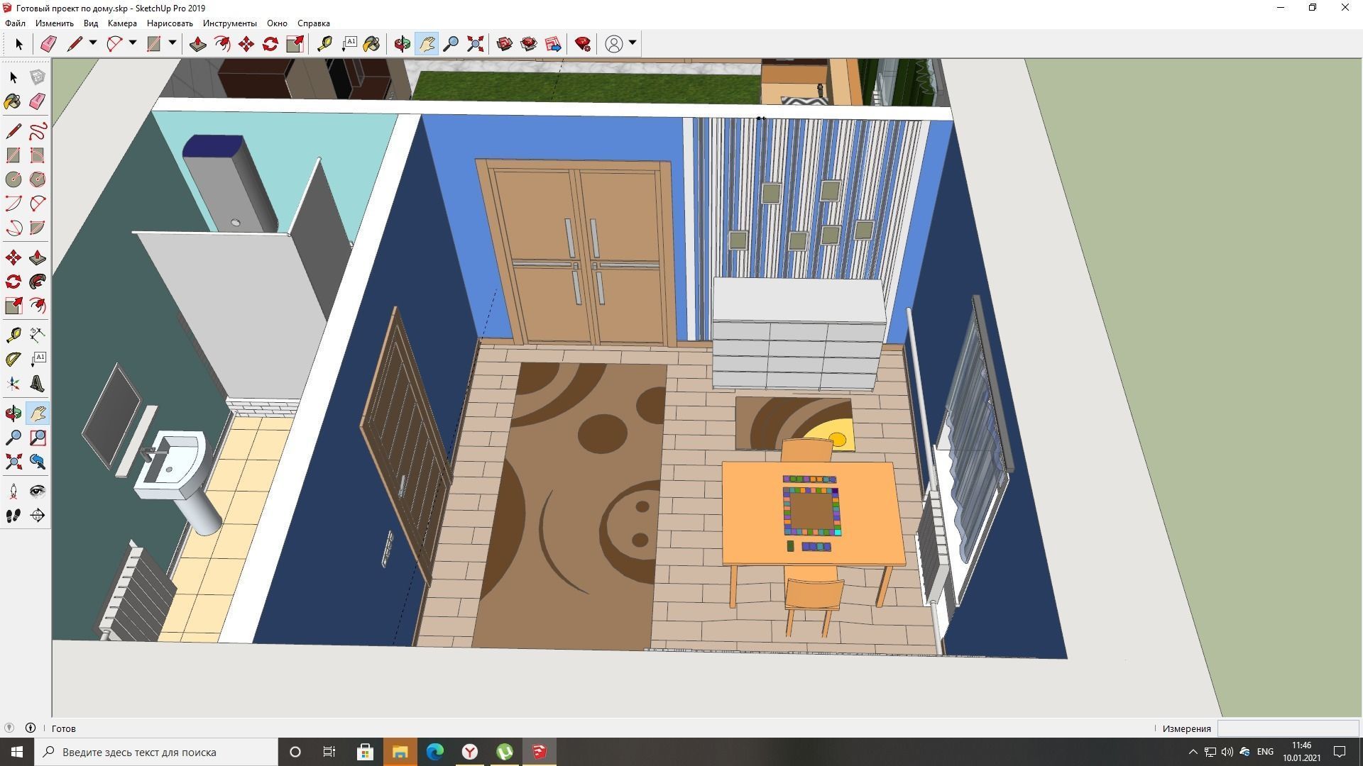 Large house of about 80 sq m 3D model_4