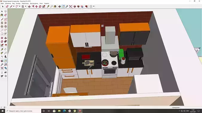 Large house of about 80 sq m 3D model Large house of about 80 sq m 3D model