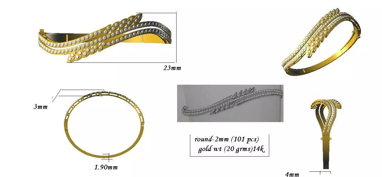 DESIGNER BANGLE  3D print model_0