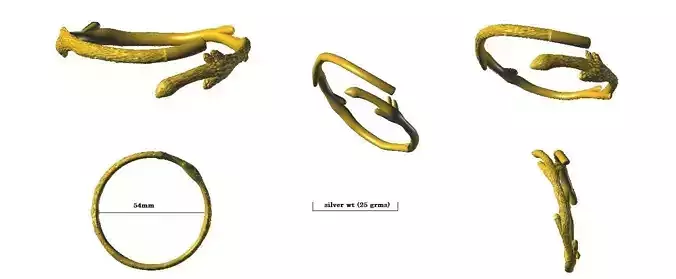 TEXTURED BANGLE LIKE SNAKE 