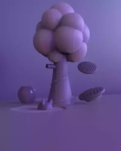 Fluffy Tree 3d model