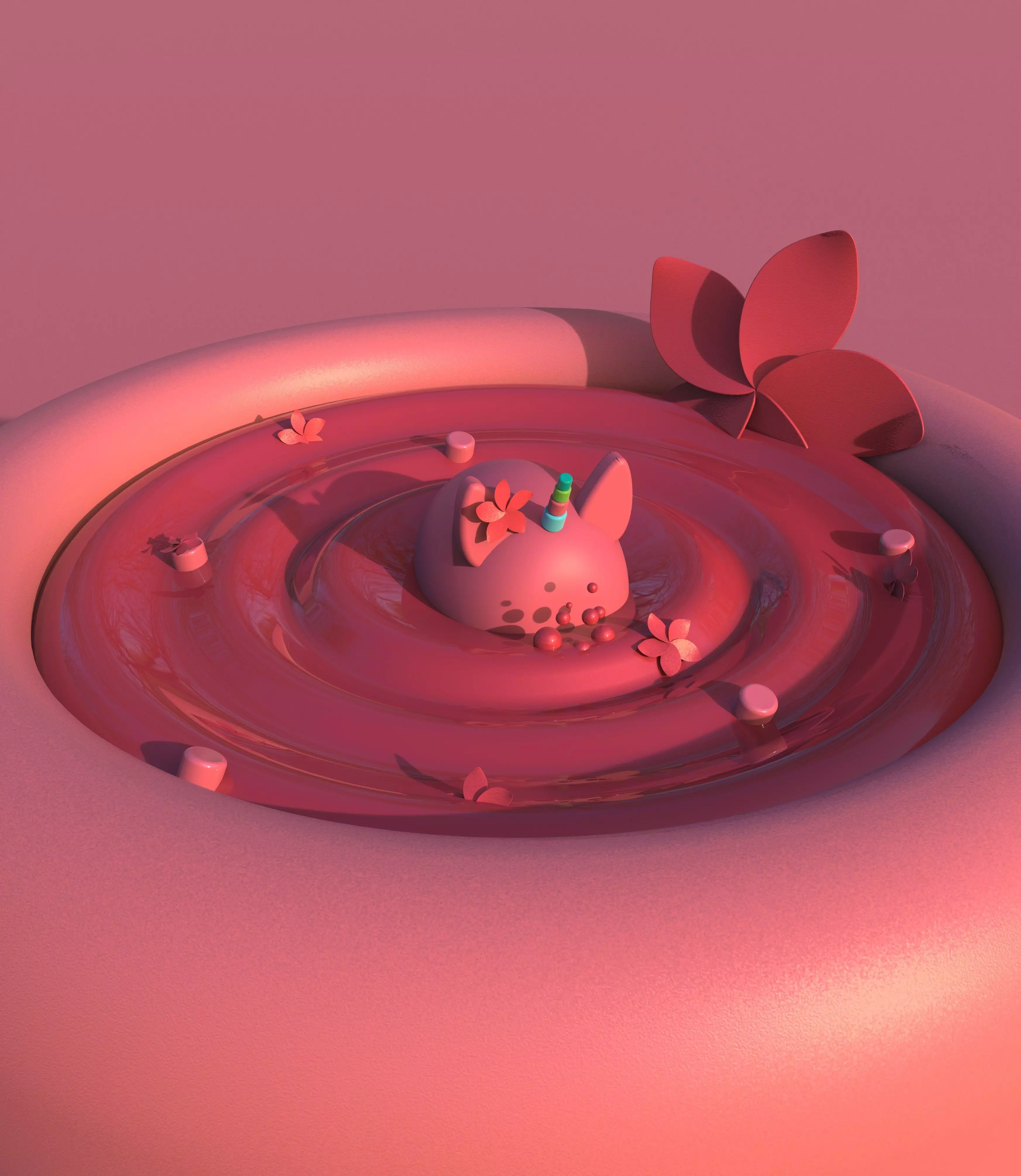 Bowl of Flower 3D model_0