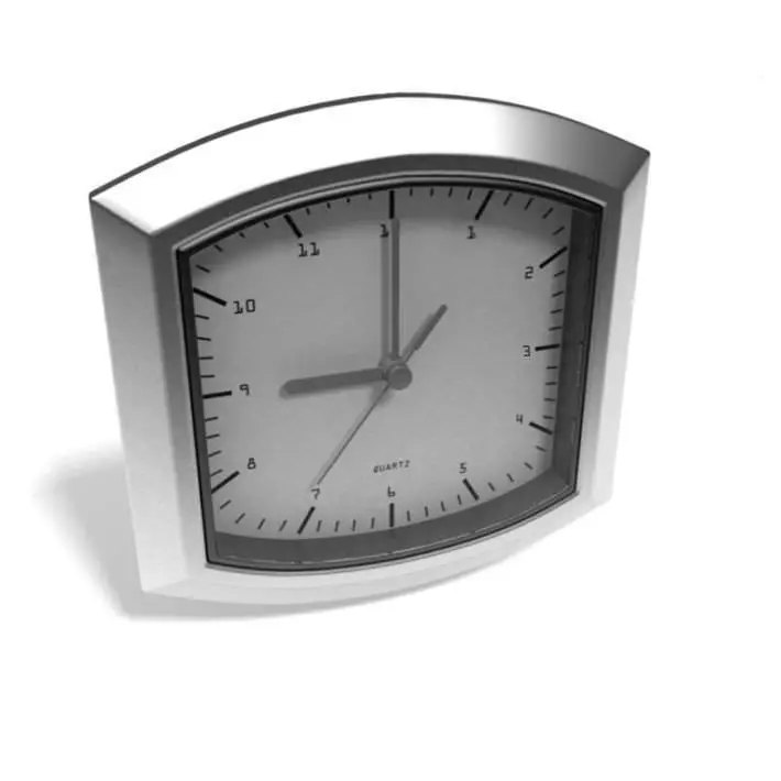 White And Grey Metal Clock 3D model_0