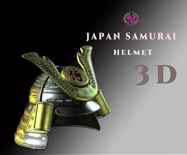 Japan Samurai Helmet  Low-poly 3D model