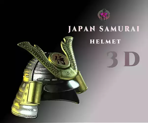 Japan Samurai Helmet  Low-poly 3D model