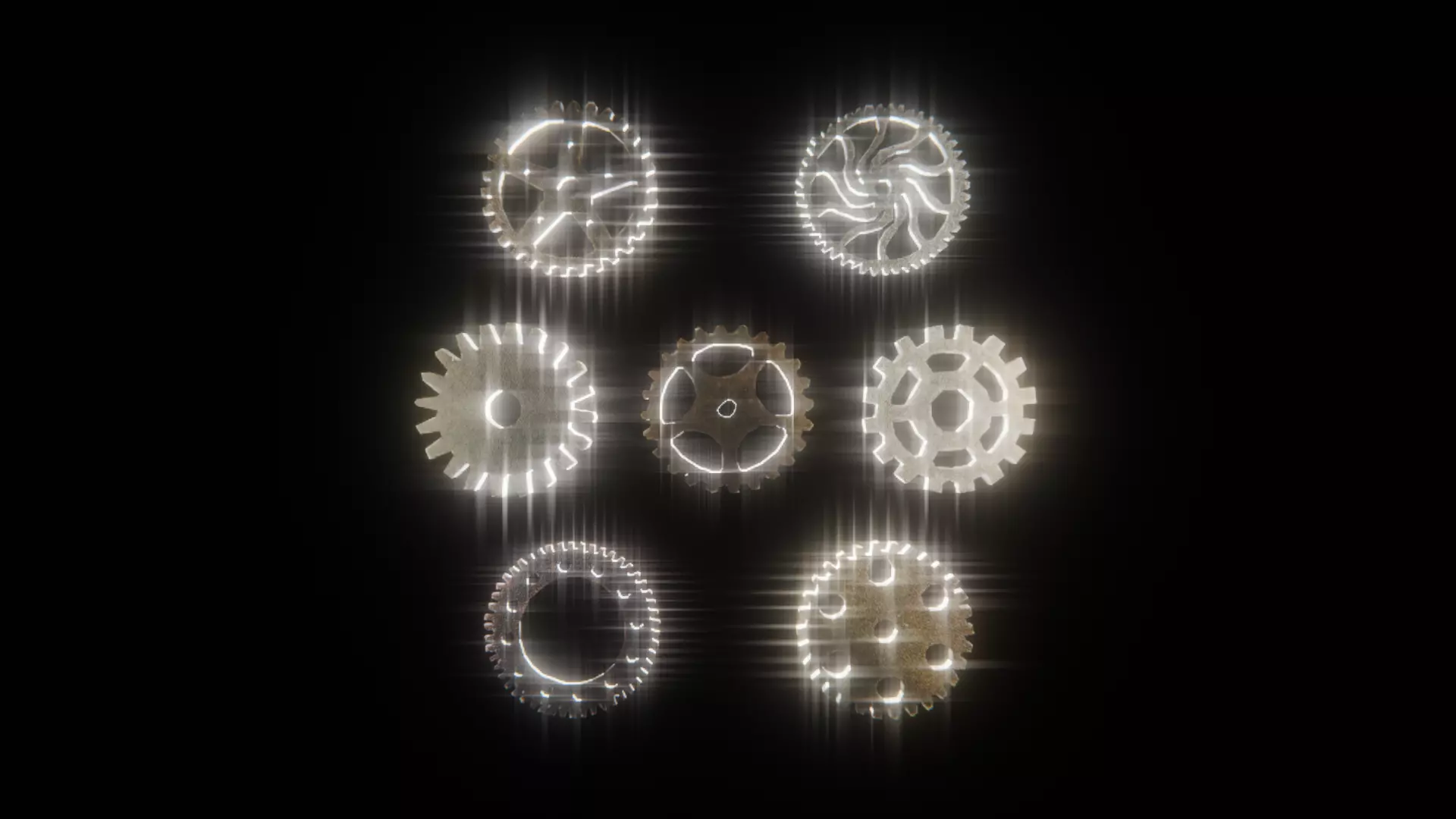 Gears group of Free 3D model