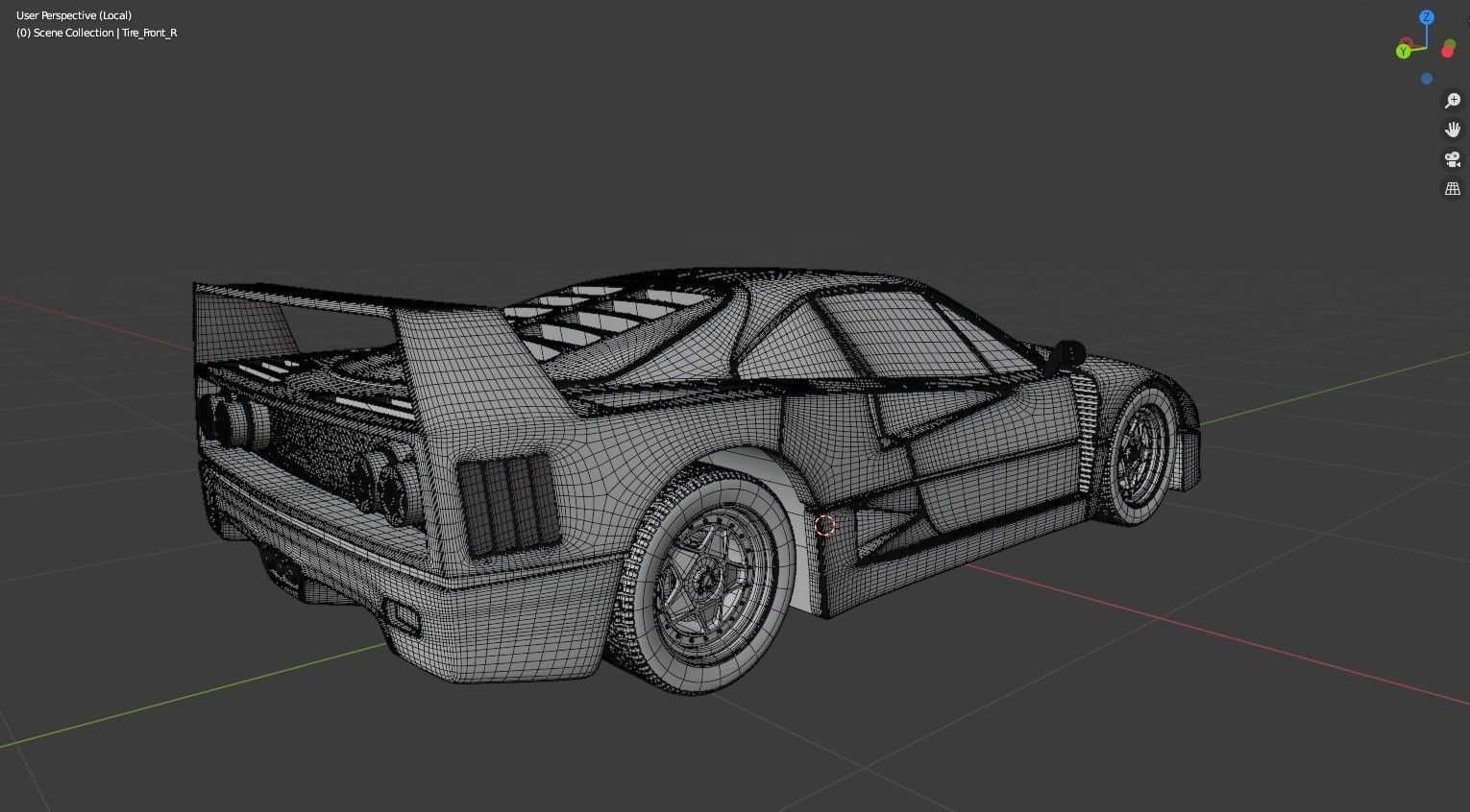 Ferrari F40 3D model_11
