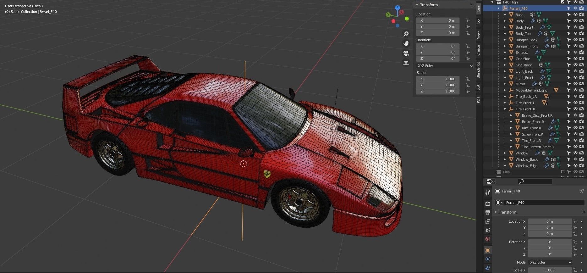 Ferrari F40 3D model_12
