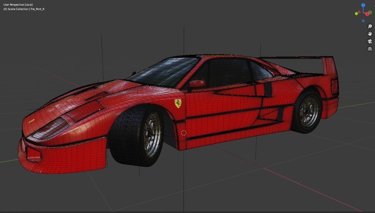 Ferrari F40 3D model_10