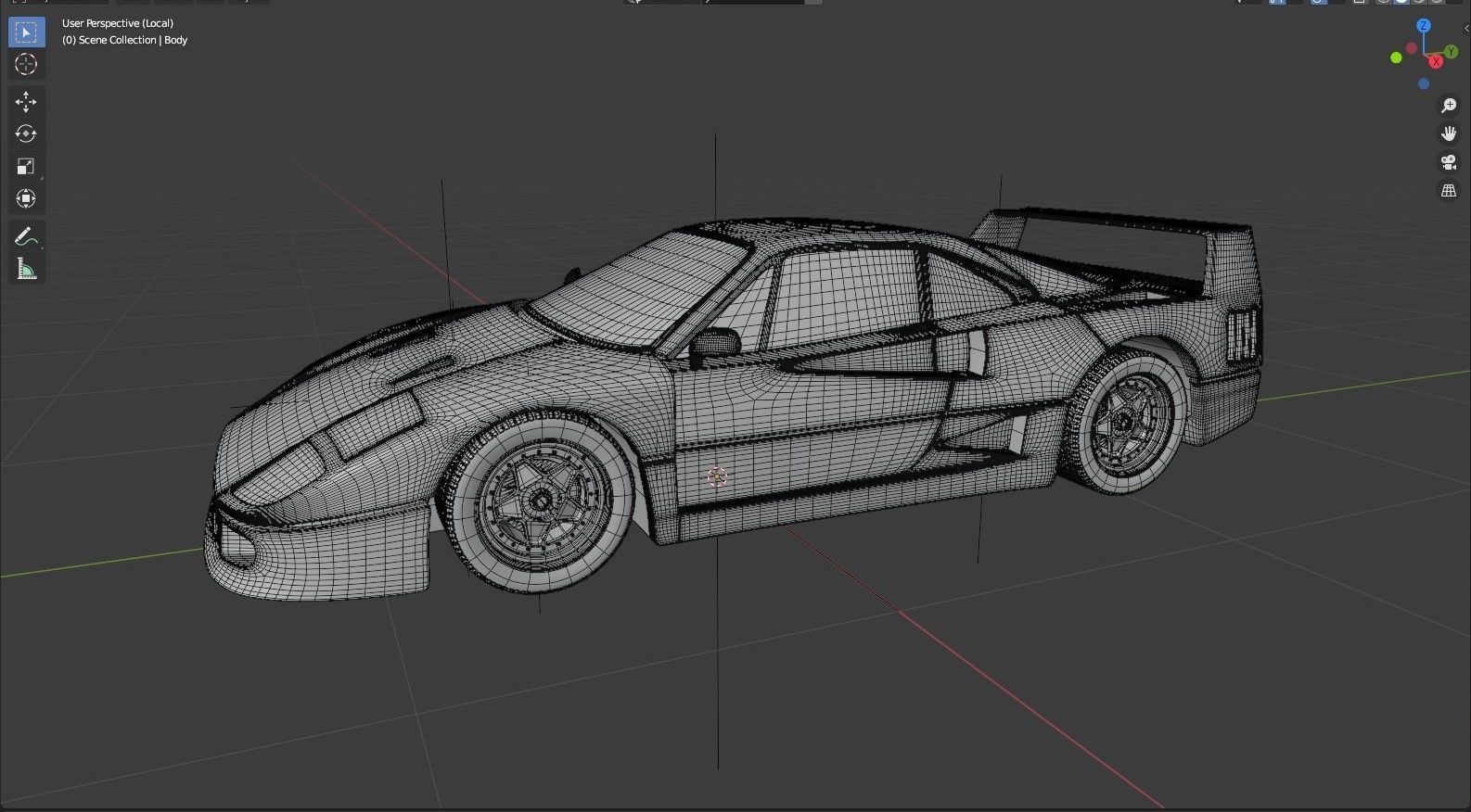 Ferrari F40 3D model_9