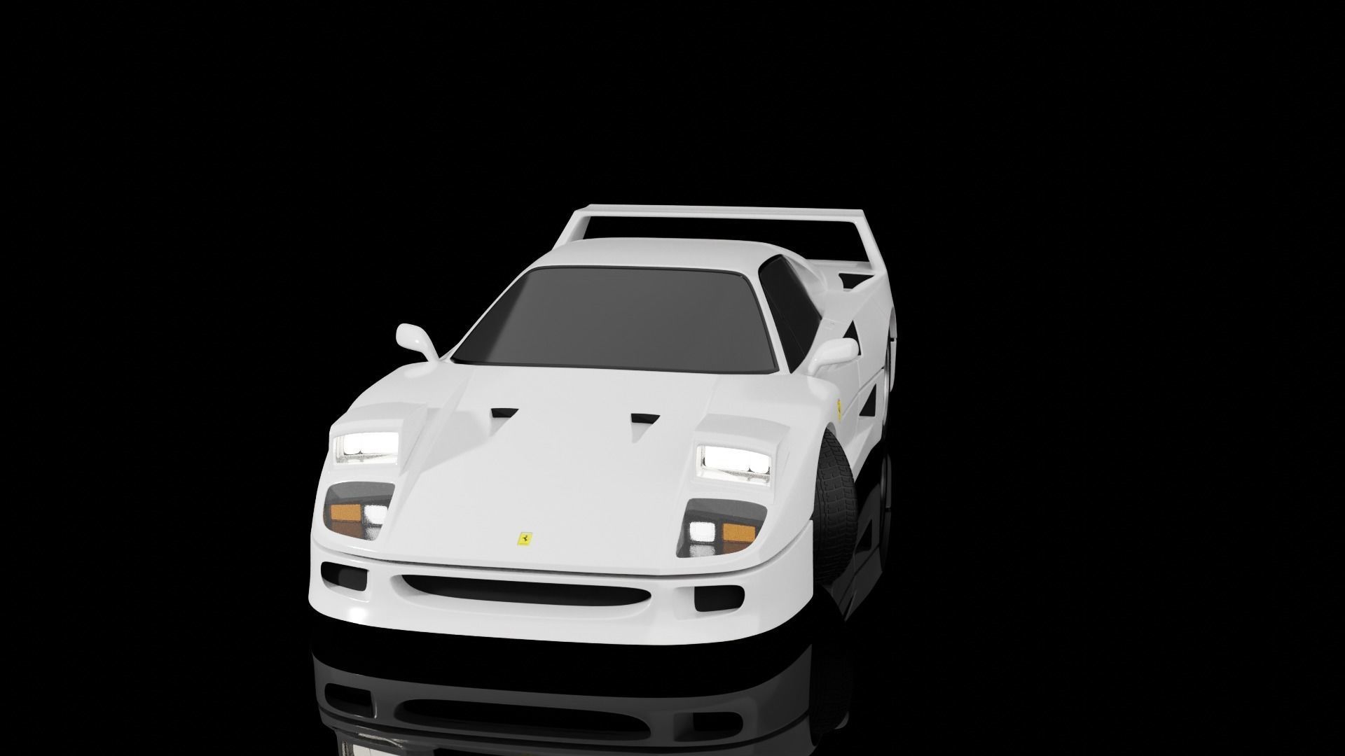 Ferrari F40 3D model_3