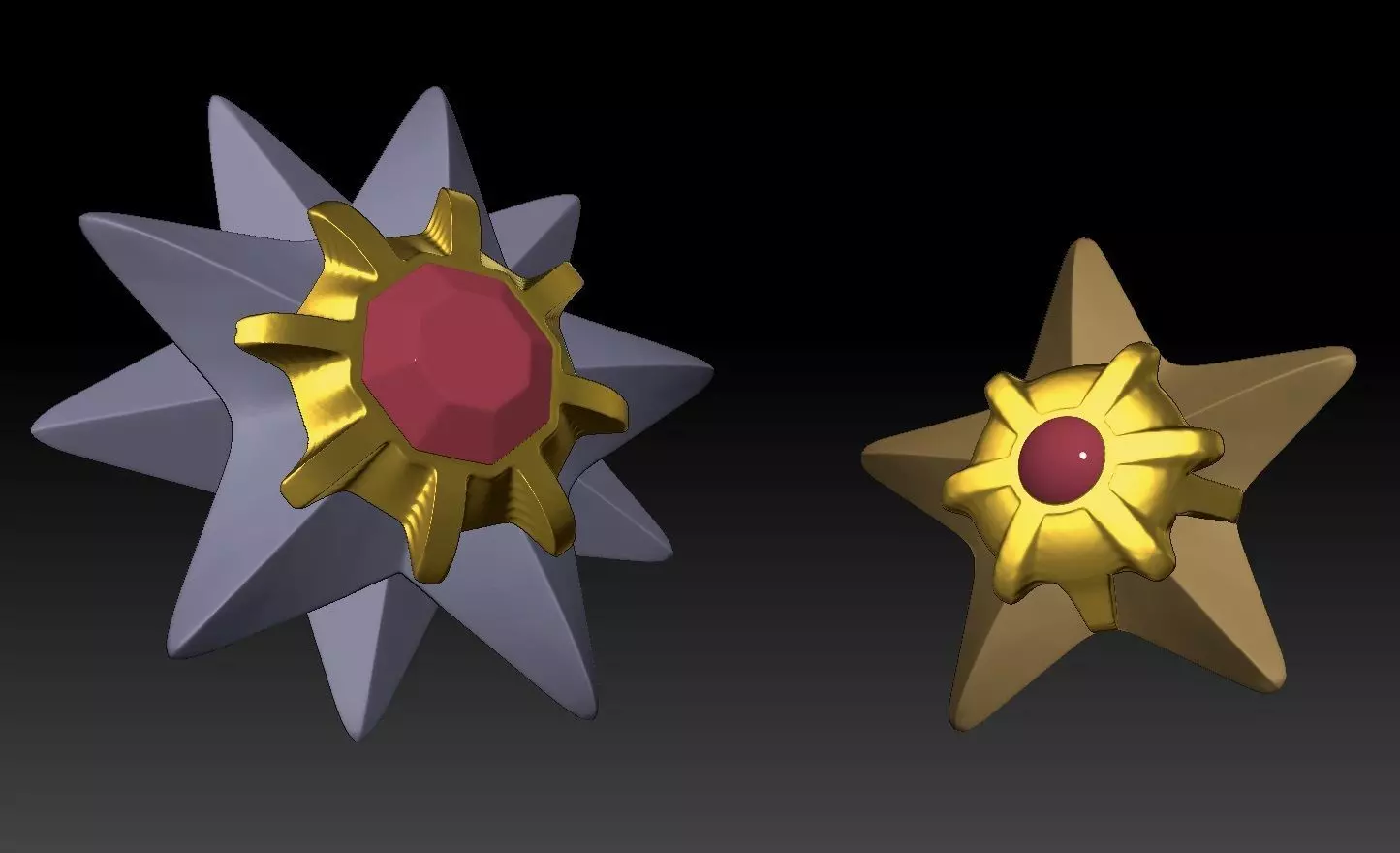 Pokemon Staryu and Starmie 3D print model_0