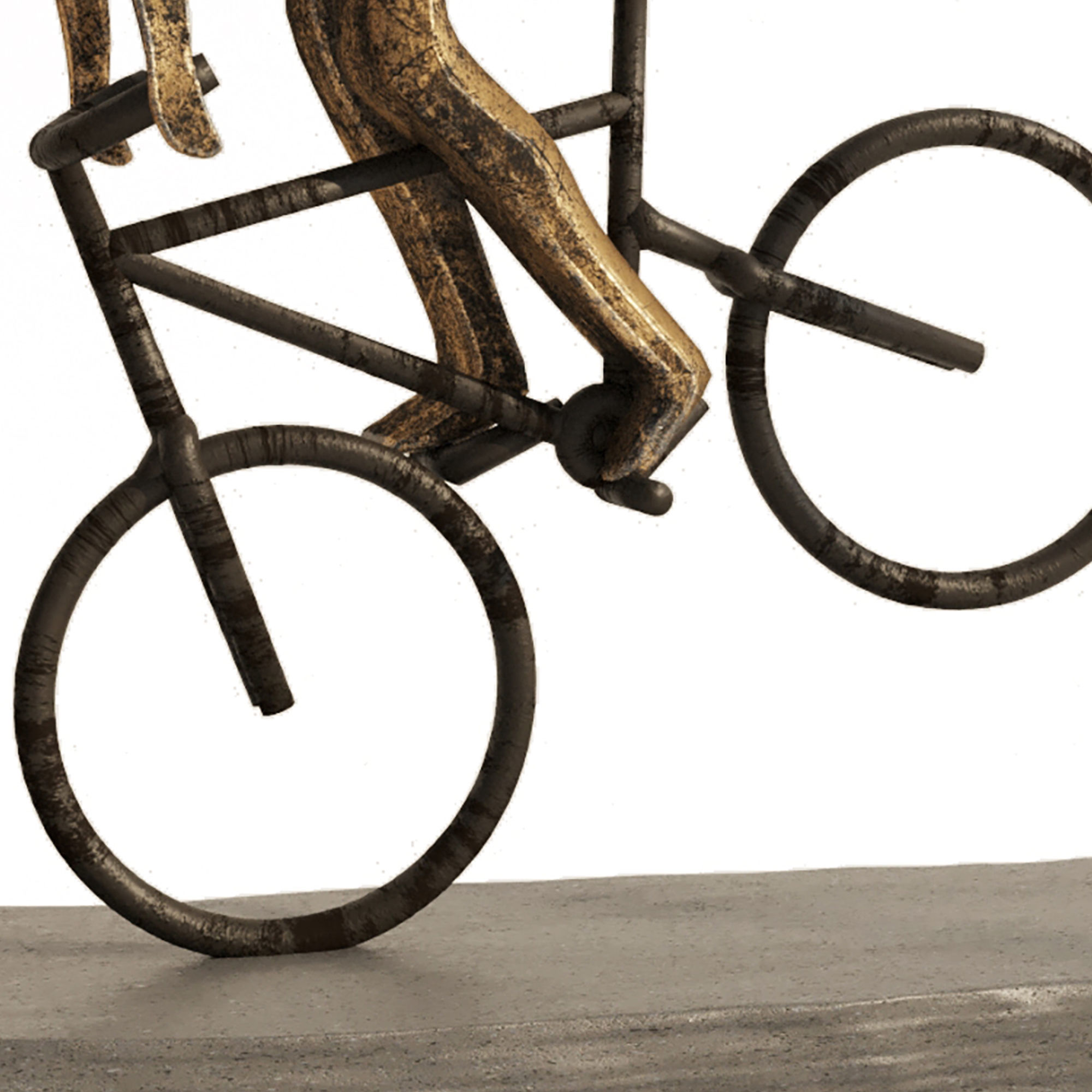 dance-kissing-couple bronze sculpture of man and woman on bic... Low-poly 3D model_4