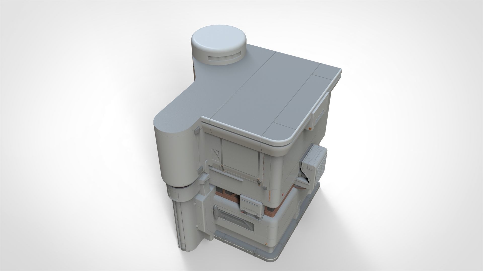 sci-fi architecture 11 3D model_7