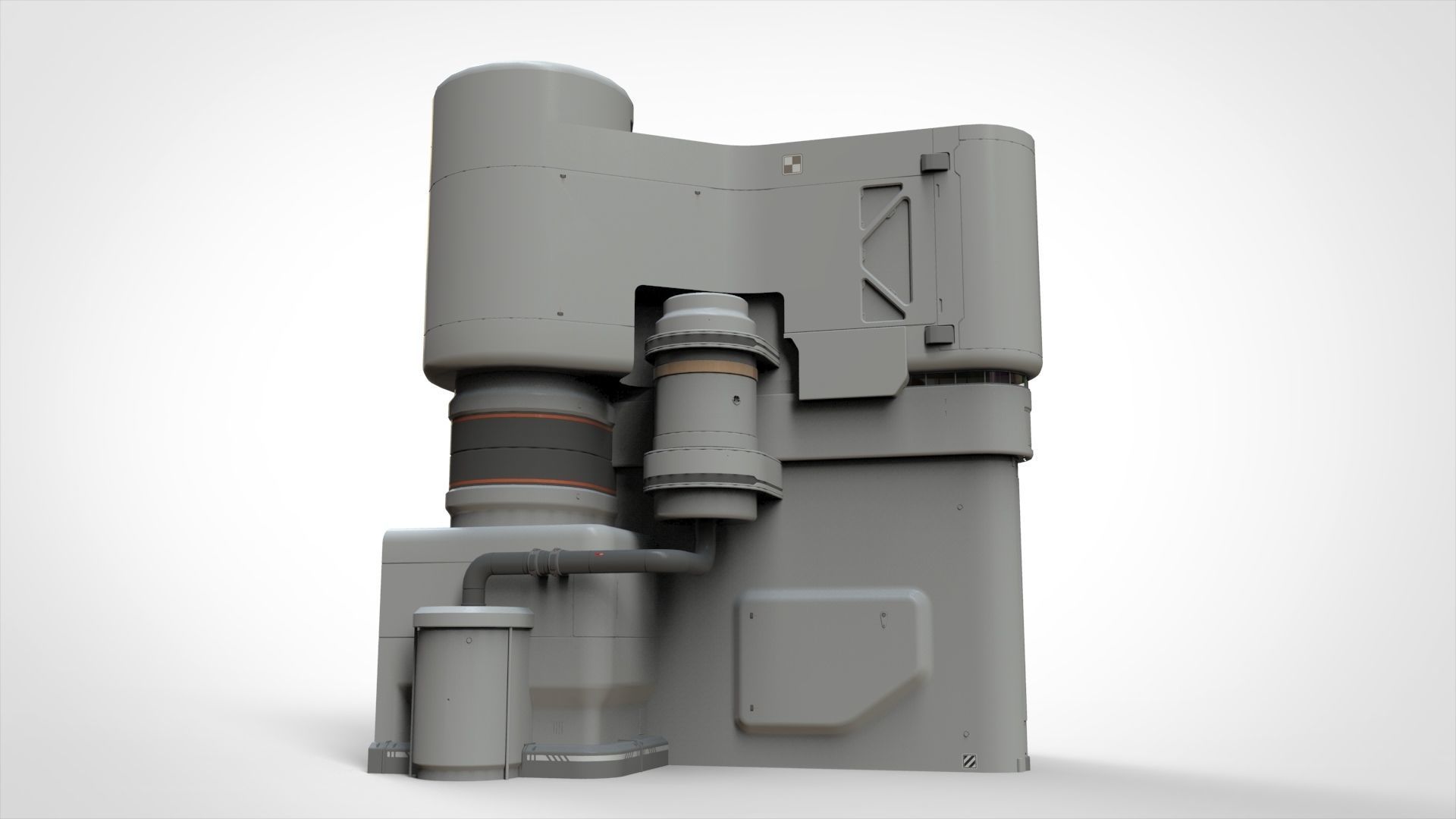 sci-fi architecture 11 3D model_2