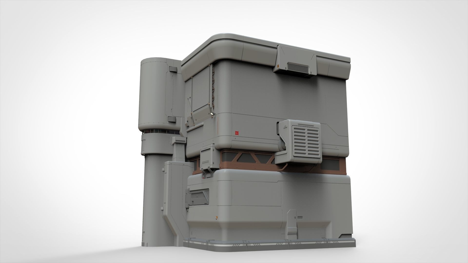 sci-fi architecture 11 3D model_6