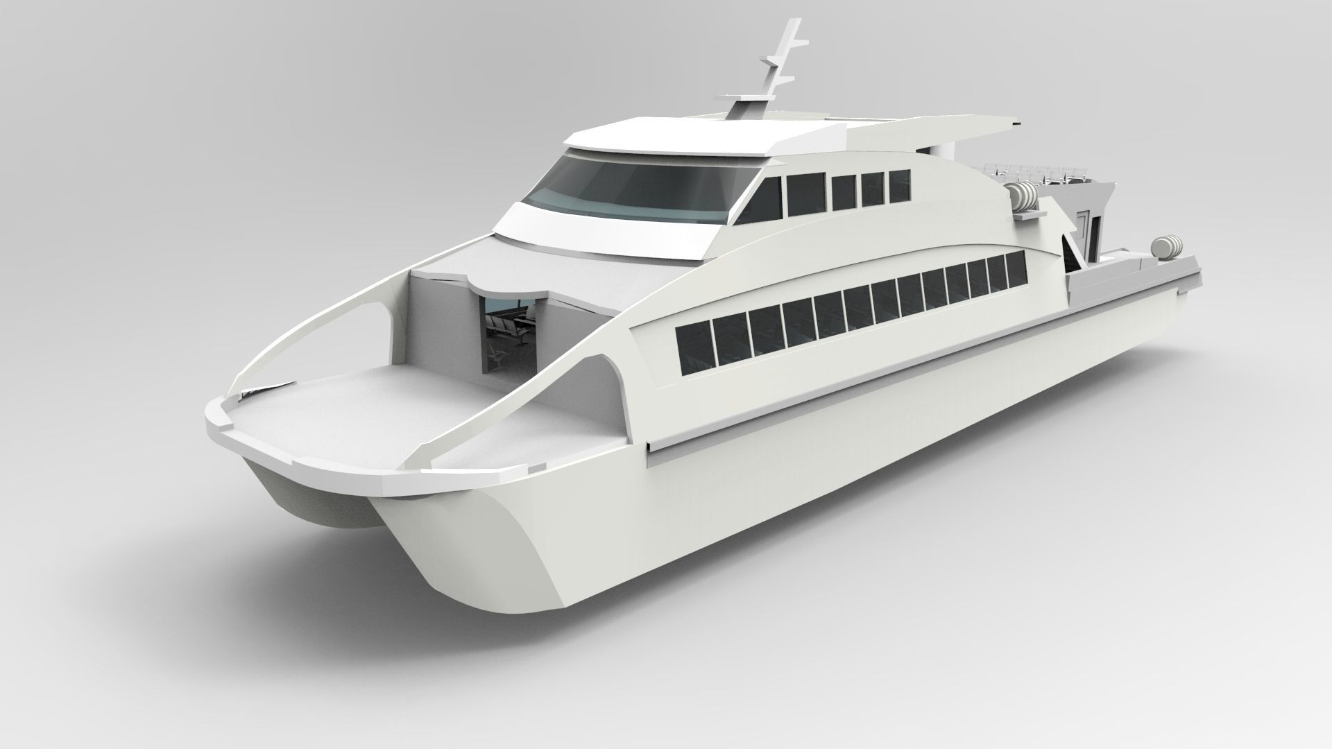 Ferry Catamaran Hull 3D print model_6