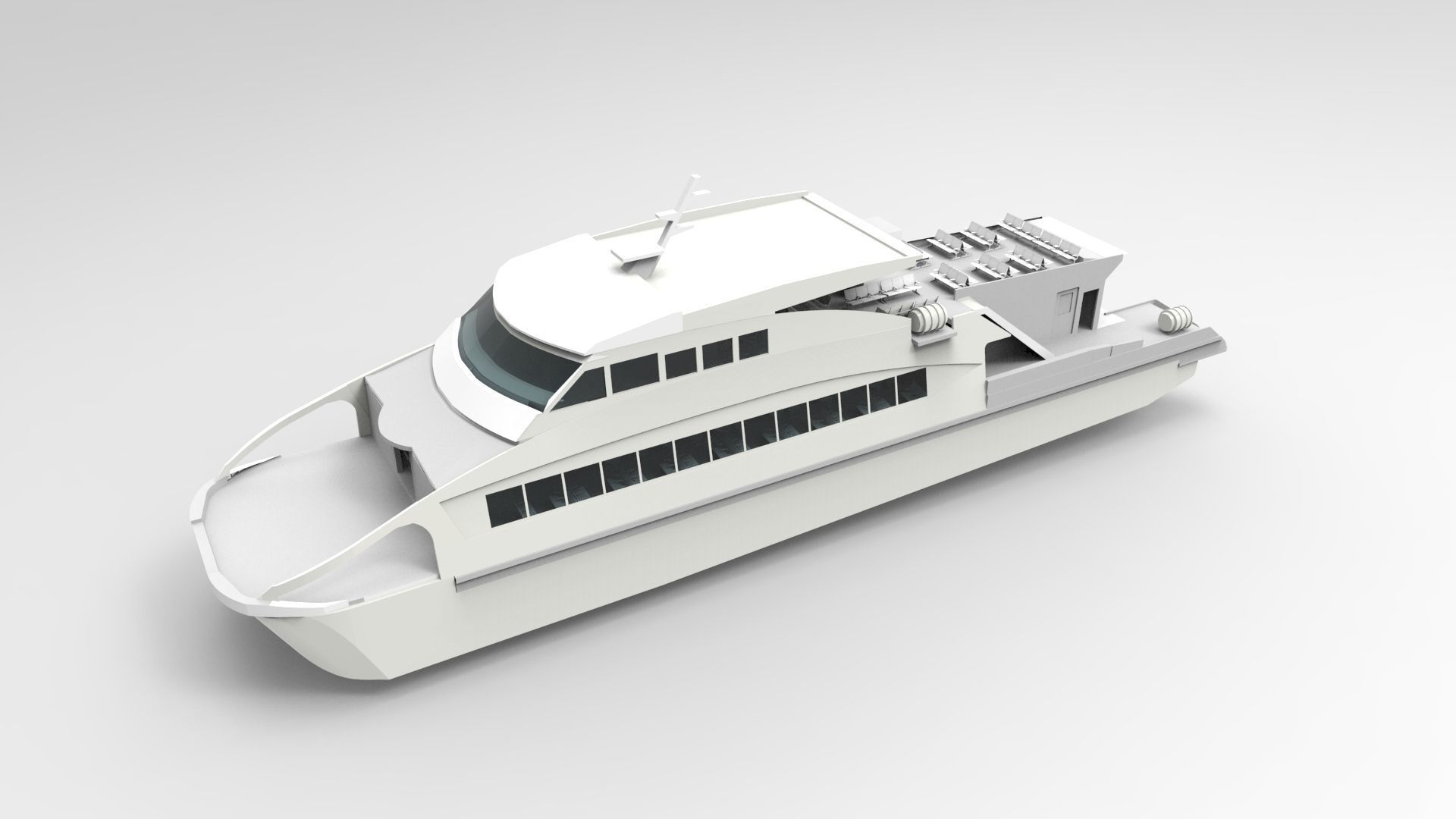Ferry Catamaran Hull 3D print model_5