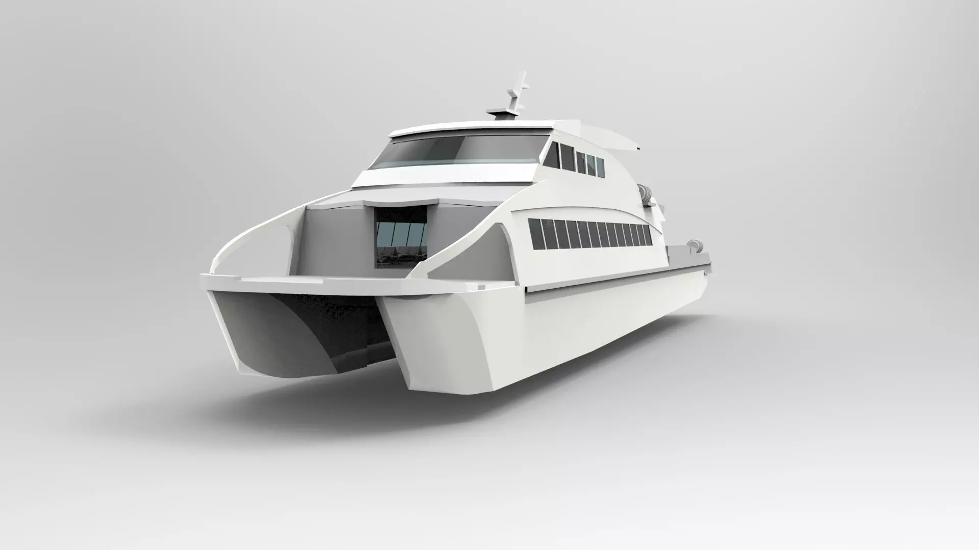 Ferry Catamaran Hull 3D print model_0