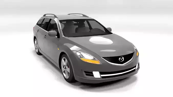 MAZDA 6 ESTATE 2009 LOWPOLY Low-poly 3D model