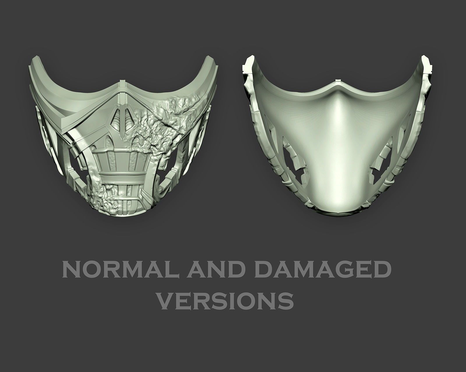 Scorpion mask for face from Mortal Kombat 2021 3D print model 3D print model_3