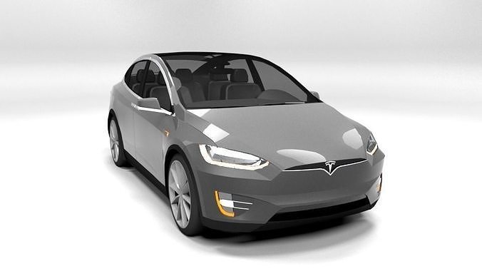 TESLA MODEL X LOWPOLY Low-poly 3D model