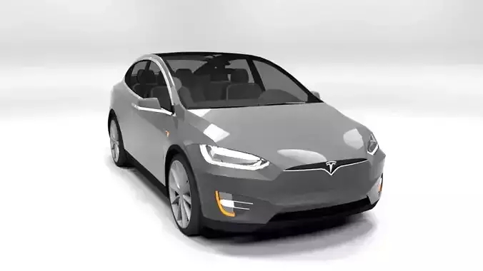 TESLA MODEL X LOWPOLY Low-poly 3D model