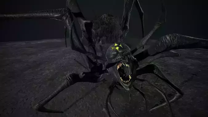 Spider 4 Low-poly 3D model